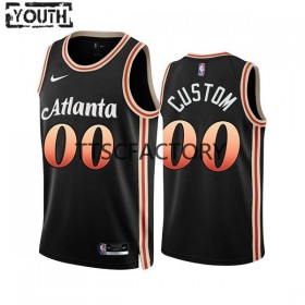 Maillot Basket Atlanta Hawks Personnalisé Nike 2022-23 City Edition Noir Swingman - Enfant